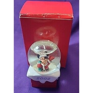 Disney Mickey Mouse JC Penny Exclusive Mini Snow Globe 2002 Christmas Vintage